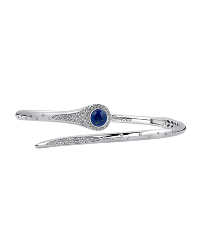 Tropica Pırlantalı Lapis Lazuli İnce Kelepçe Bilezik