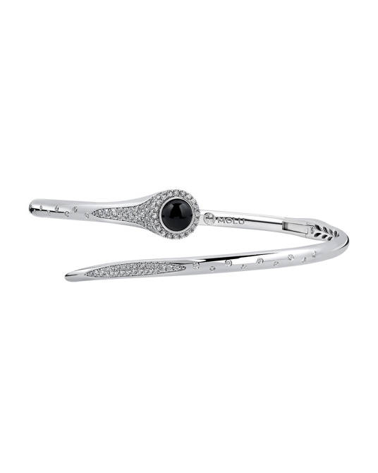 Picture of Tropica Pırlantalı Oniksli İnce Kelepçe Bilezik