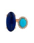 Picture of Tropica Colors Pırlantalı Lapis Lazuli Turkuazlı Yüzük