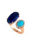 Picture of Tropica Colors Pırlantalı Lapis Lazuli Turkuazlı Yüzük