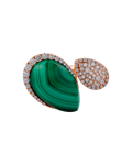 Tropica Colors Pırlantalı Malahitli Yüzük
