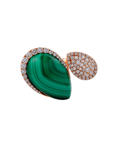 Tropica Colors Pırlantalı Malahitli Yüzük