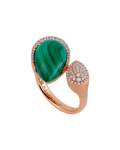 Tropica Colors Pırlantalı Malahitli Yüzük