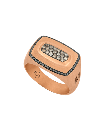 Molu Kahve ve Siyah Pırlantalı Yüzük