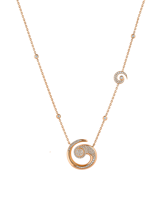 Tropica Pırlantalı Spiral Kolye