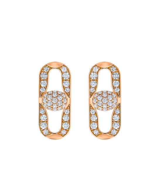 Tropica Chain Pırlantalı Küpe