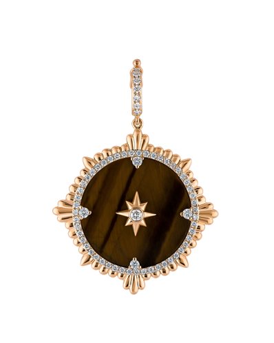 Wish Me Molu Pırlantalı Kaplan Gözlü Büyük Charm