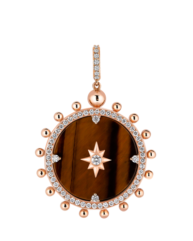 Wish Me Molu Pırlantalı Kaplan Gözlü Büyük Charm