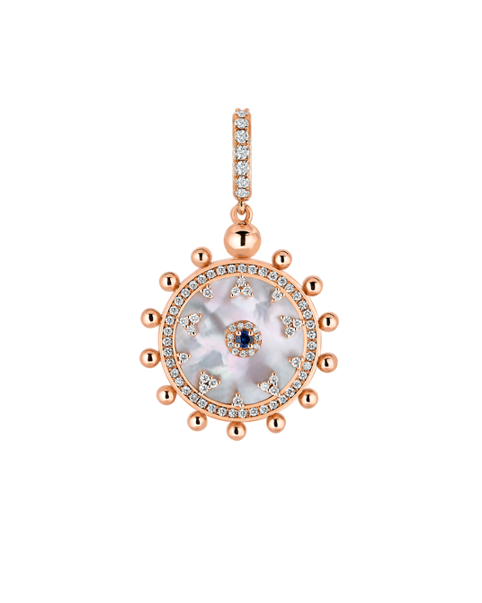 Wish Me Molu Pırlantalı Safirli Charm