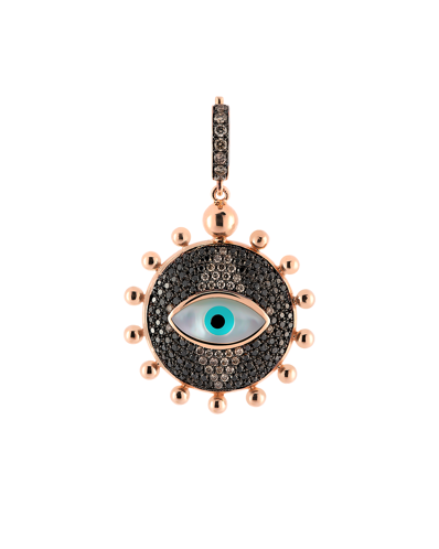 Wish Me Molu Kahve ve Siyah Pırlantalı Gözlü Charm