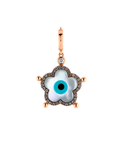 Wish Me Molu Kahve Pırlantalı Gözlü Çiçek Charm