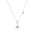 Wish Me Molu Pırlantalı Pembe Safirli Yıldız Charm