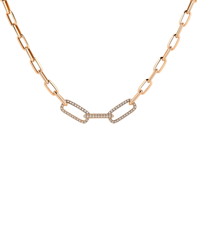 Molu Pırlantalı Zincir Kolye