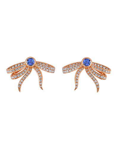 Picture of Today's Princess Pırlantalı Tanzanitli Kurdele Küpe