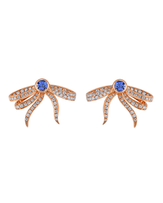 Picture of Today's Princess Pırlantalı Tanzanitli Kurdele Küpe