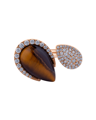 Tropica Colors Pırlantalı Kaplan Gözlü Yüzük