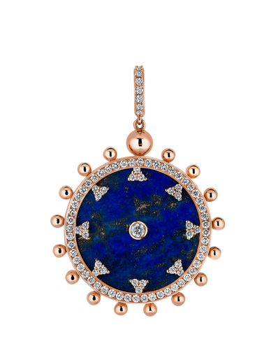 Wish Me Molu Pırlantalı Lapis Lazuli Büyük Charm