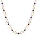 Tropica Chain Pırlantalı Lapis Lazuli Kolye