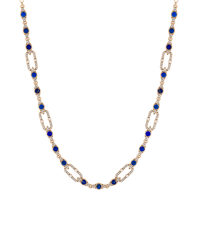 Tropica Chain Pırlantalı Lapis Lazuli Kolye