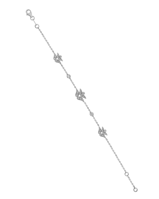 Lily Pırlantalı Zincir Bilezik