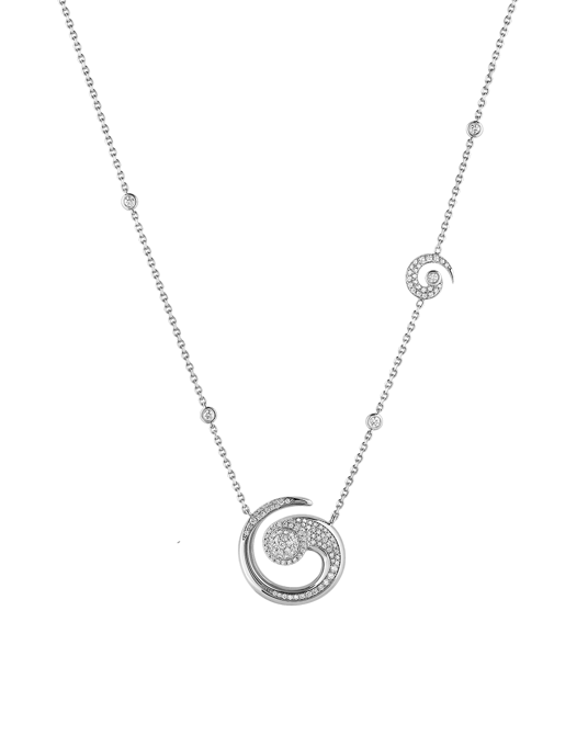 Tropica Pırlantalı Spiral Kolye