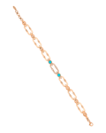 Tropica Chain Pırlantalı Turkuazlı Bilezik