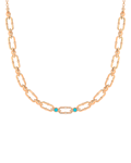 Tropica Chain Pırlantalı Turkuazlı Kolye
