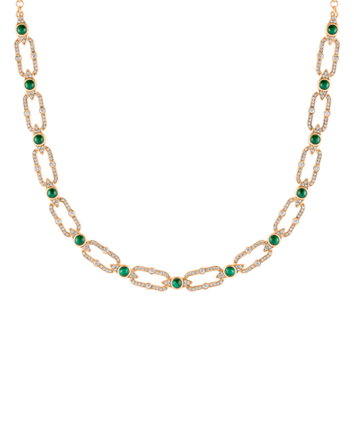 Tropica Chain Pırlantalı Malahitli Kolye