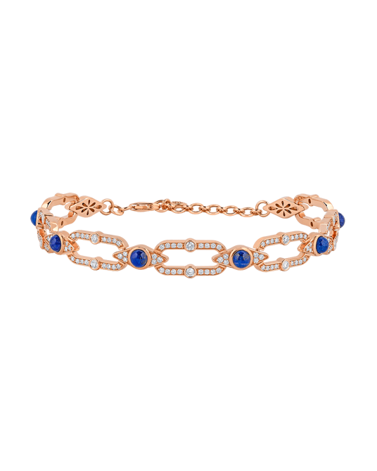 Tropica Chain Pırlantalı Lapis Lazuli Bilezik