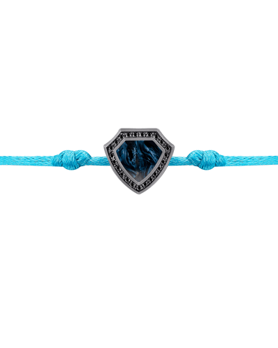 Molu Legend Siyah Pırlantalı Pietersite Taşlı Mavi İpli Bilezik