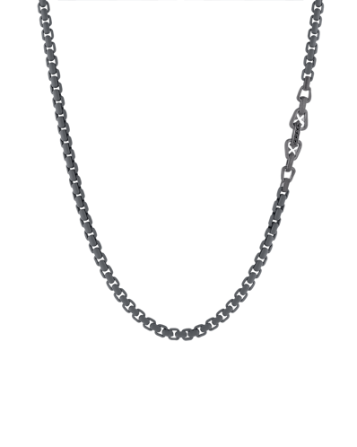 Molu Legend Siyah Pırlantalı Gri Renk Zincir Kolye