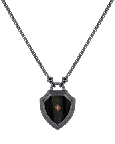 Legend Siyah Pırlantalı Kaplan Demiri Taşlı Kolye