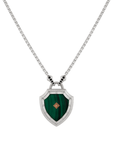 Legend Siyah Pırlantalı Malahitli Kolye