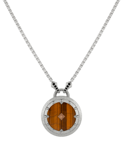 Legend Siyah Pırlantalı Kaplan Gözü Taşlı Kolye