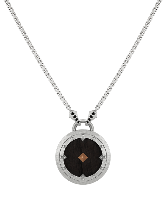 Legend Siyah Pırlantalı Karbon Fiber Kolye