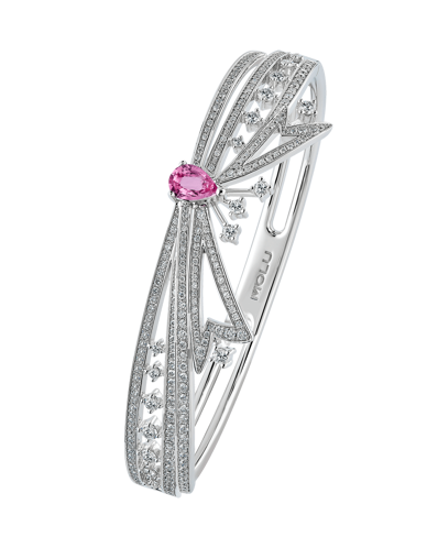 Today's Princess Pırlantalı Pembe Safirli Kelepçe Bilezik