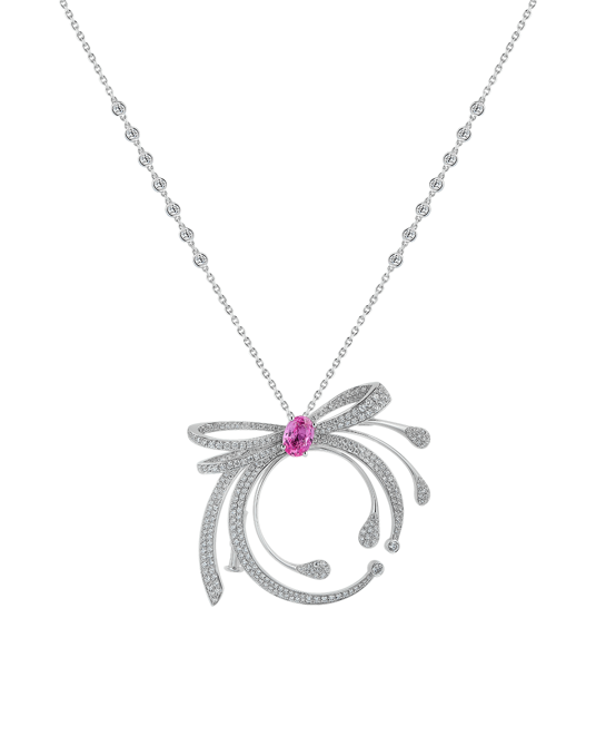 Today's Princess Pırlantalı Pembe Safirli Kolye