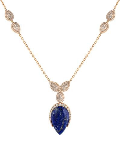 Tropica Colors Pırlantalı Lapis Lazuli Kolye