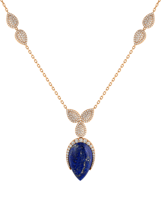 Tropica Colors Pırlantalı Lapis Lazuli Kolye