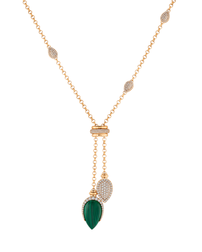 Tropica Colors Pırlantalı Malahitli Kolye