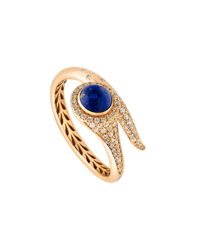 Tropica Pırlantalı Lapis Lazuli İnce Yüzük