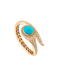 Tropica Pırlantalı Turkuazlı İnce Yüzük