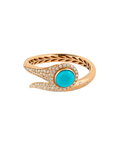 Tropica Pırlantalı Turkuazlı İnce Yüzük