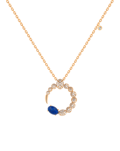 Tropica Pırlantalı Lapis Lazuli Kolye