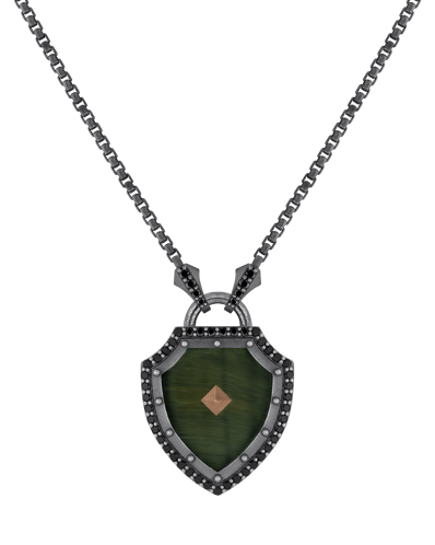 Legend Siyah Pırlantalı Kaplan Demiri Taşlı Kolye