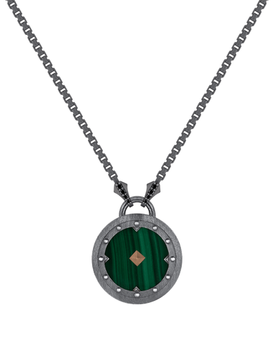 Legend Siyah Pırlantalı Malahitli Kolye