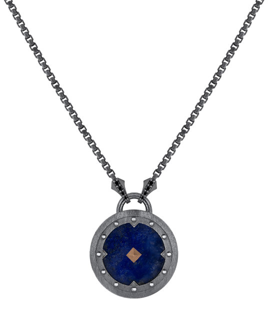 Legend Siyah Pırlantalı Lapis Lazuli  Kolye