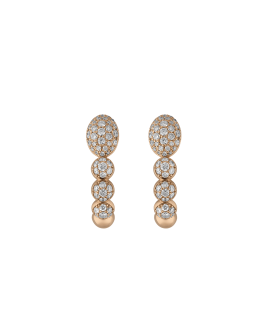 Tropica Pırlantalı Halka Küpe