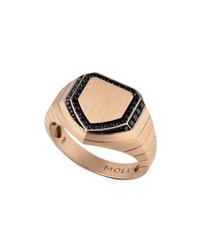 Legend Siyah Pırlantalı Altın Yüzük