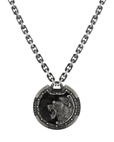 Molu Legend Siyah Pırlantalı Aslan Figürlü Kolye